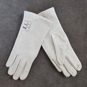 Zizu DG29 Women's White 3-button Gloves